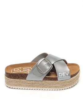 SILVER WOMEN'S SLIDES - RUBY DE25SS2546PU PT