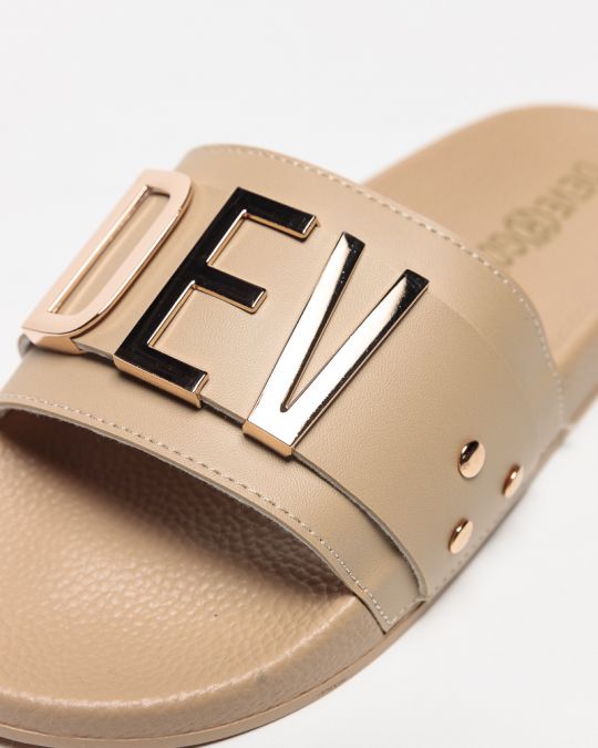 BEIGE WOMEN'S SLIDES - CARAVELLA LETTERS DE25SS2526LT SY