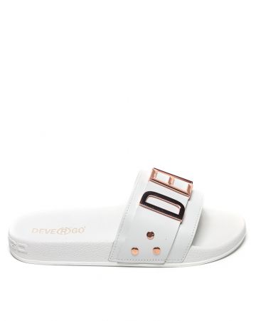 WHITE WOMEN'S SLIDES - CARAVELLA LETTERS DE25SS2526LT SY
