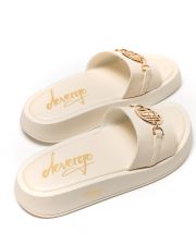 BEIGE WOMEN'S SLIDES - SHARON