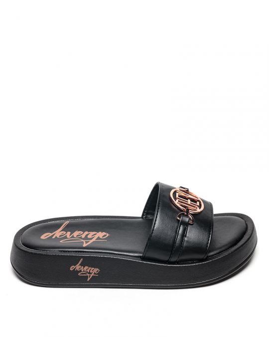 BLACK WOMEN'S SLIDES - SHARON DE25SS2521PU SY
