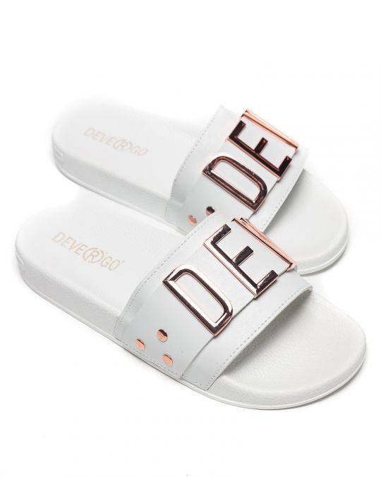 WHITE WOMEN'S SLIDES - CARAVELLA LETTERS DE25SS2526LT SY