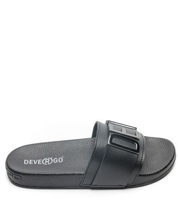 BLACK WOMEN'S SLIDES - CARAVELLA LETTERS DE25SS2526LT SY