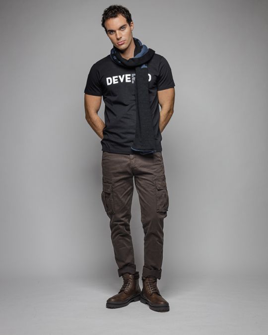 BLACK MEN'S SHORT SLEEVE T-SHIRT 1D25FW4043SS0105