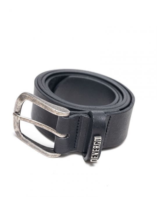 BLACK MEN'S LEATHER BELT 1D25FW8090BL2100