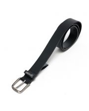 BLACK MEN'S LEATHER BELT