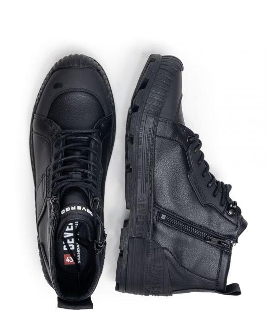 BLACK MEN'S BOOTS - BENSEN DE25FW8011PU HI