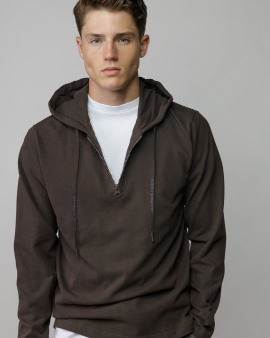 BROWN MEN'S HOODED SWEATER 1D25FW4002LS0104