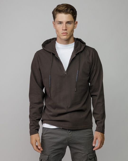 BROWN MEN'S HOODED SWEATER 1D25FW4002LS0104