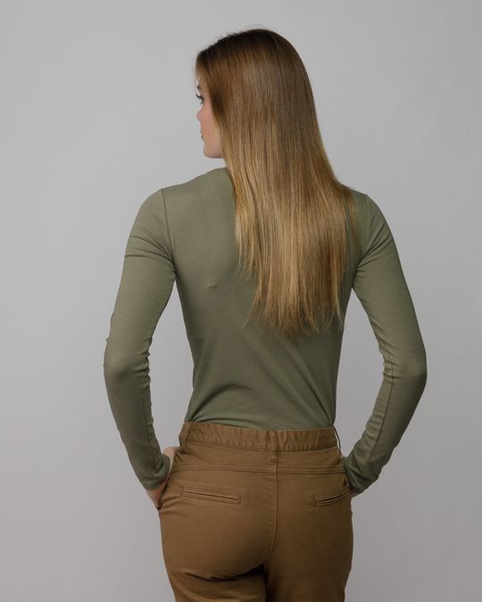 KHAKI WOMEN'S LONG SLEEVE T-SHIRT 2D25FW4532LS0205