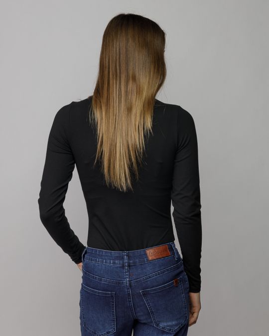 BLACK WOMEN'S LONG SLEEVE BODYSUIT 2D25FW4565BD0205