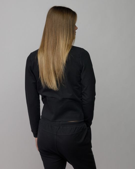 BLACK WOMEN'S ZIP SWEATER 2D25FW4586KA0705