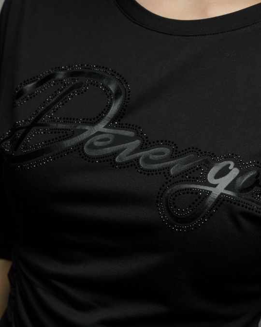 BLACK WOMEN'S SHORT SLEEVE T-SHIRT 2D25FW4510SS0105
