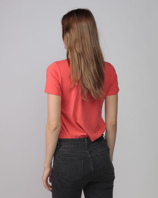 CORAL WOMEN'S V-NECK SHORT SLEEVE T-SHIRT 2D25FW4514SS0205