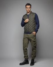 BLUE MEN'S LONG SLEEVE POLO SHIRT