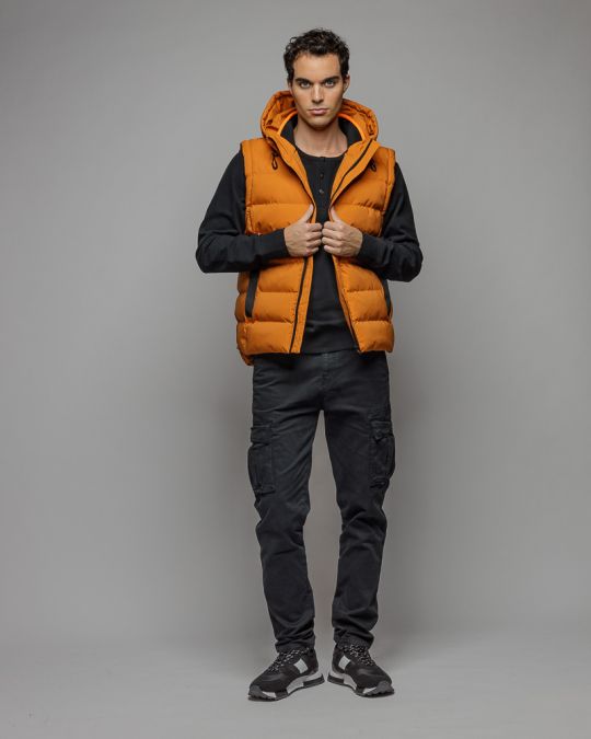 BLACK MEN'S LONG SLEEVE BUTTON T-SHIRT 1D25FW4006LS0104