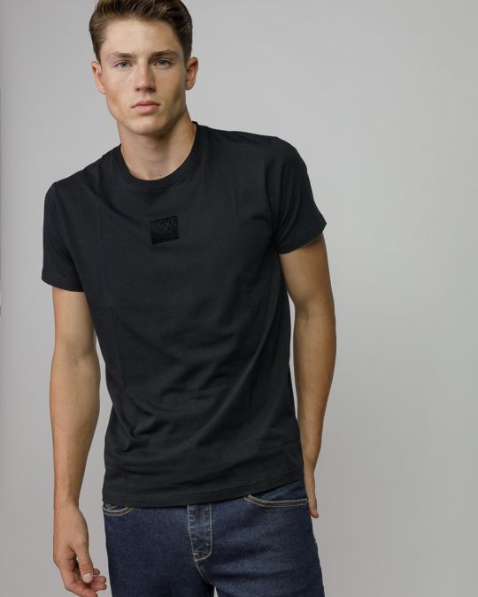 BLACK MEN'S SHORT SLEEVE T-SHIRT 1D25FW4039SS0105