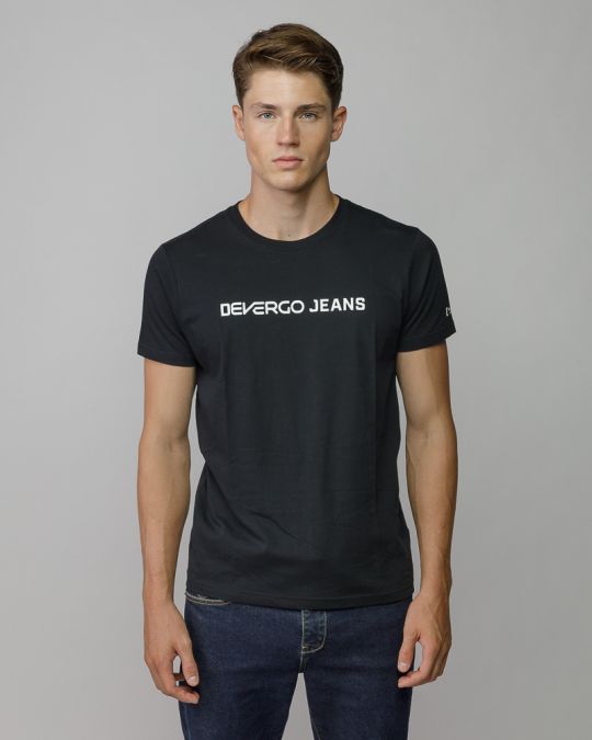 BLACK MEN'S SHORT SLEEVE T-SHIRT 1D25FW4027SS0105