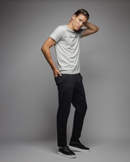 BLACK MEN'S SWEATPANTS 1D25FW1192LP0705