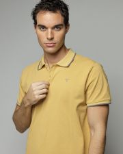 BROWN MEN'S SHORT SLEEVE POLO SHIRT