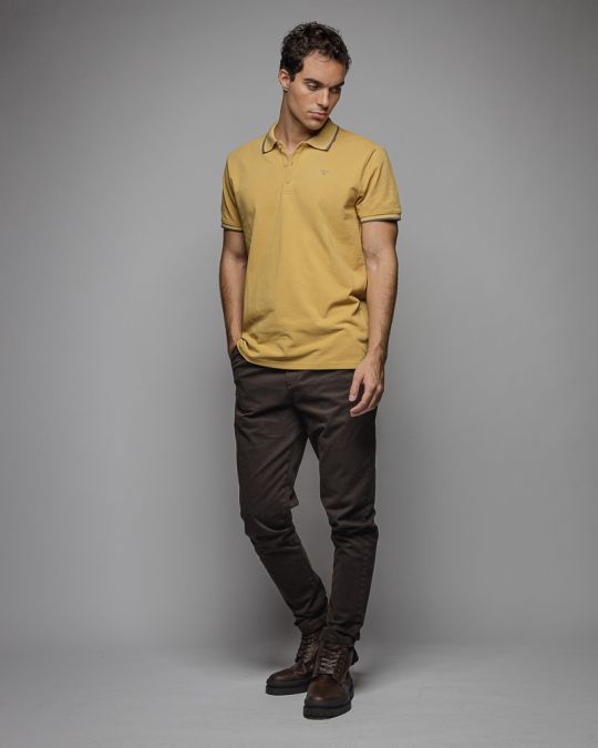 BROWN MEN'S SHORT SLEEVE POLO SHIRT 1D25FW4053SS2405