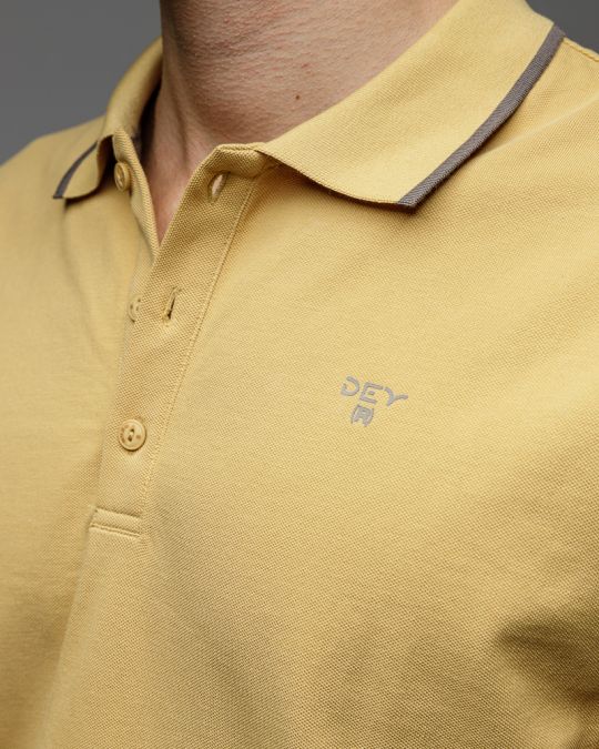 BROWN MEN'S SHORT SLEEVE POLO SHIRT 1D25FW4053SS2405