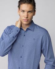 BLUE MEN'S PIQUE SHIRT