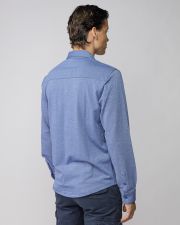 BLUE MEN'S PIQUE SHIRT