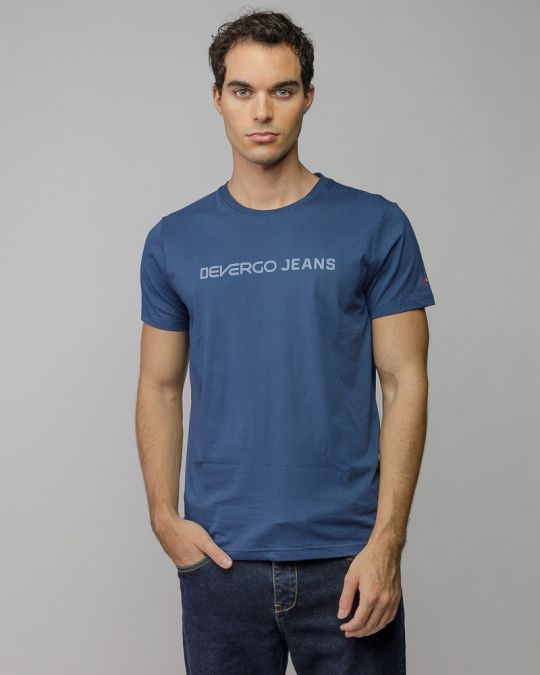 BLUE MEN'S SHORT SLEEVE T-SHIRT 1D25FW4027SS0105