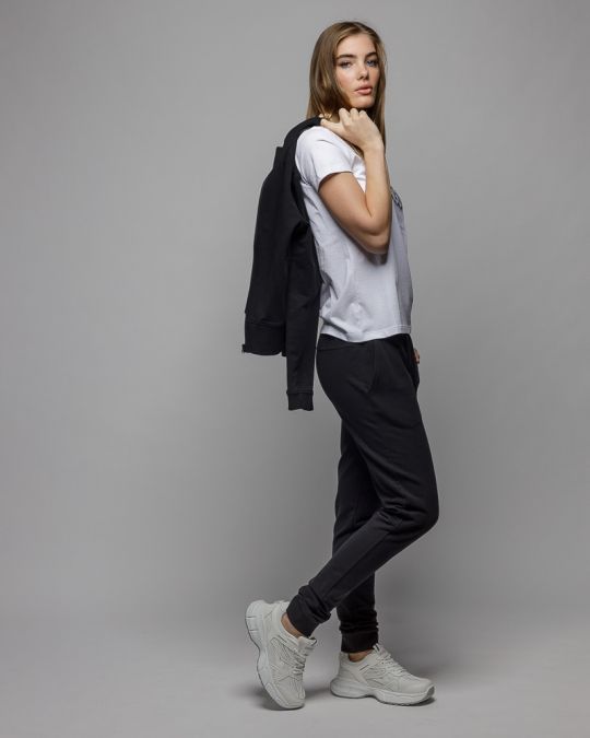 BLACK WOMEN'S SWEATPANTS 2D25FW1586LP0705