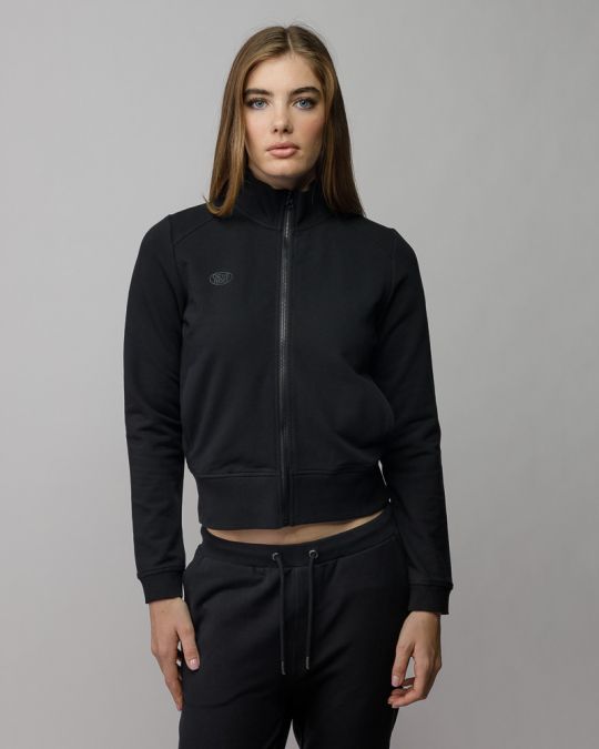 BLACK WOMEN'S ZIP SWEATER 2D25FW4586KA0705