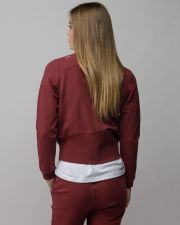 BORDEAUX WOMEN'S ZIP SWEATER