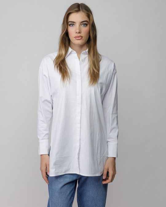 WHITE WOMEN'S LOOSE SHIRT 2D25FW5500LS1305