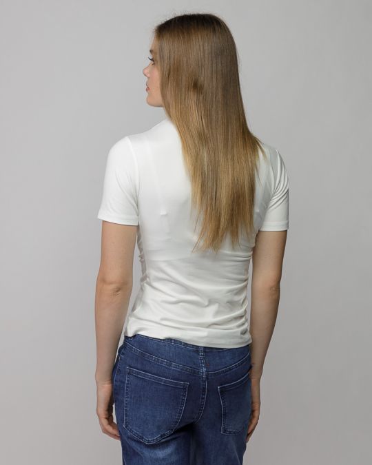 WHITE WOMEN'S SHORT SLEEVE T-SHIRT 2D25FW4527SS0105