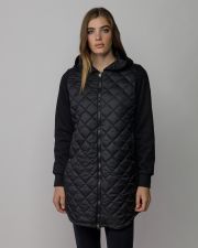 BLACK WOMEN'S TRANSITIONAL COAT