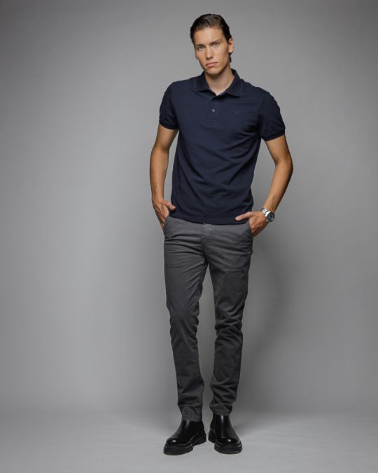 BLUE MEN'S SHORT SLEEVE POLO SHIRT 1D25FW4054SS2405