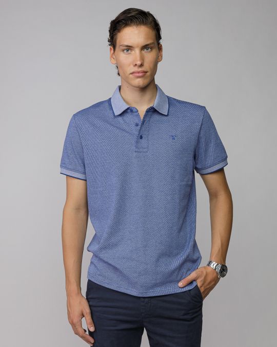 BLUE MEN'S SHORT SLEEVE POLO SHIRT 1D25FW4054SS2405