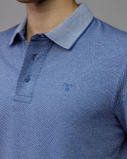 BLUE MEN'S SHORT SLEEVE POLO SHIRT