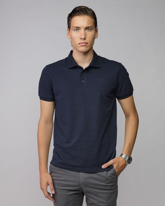 BLUE MEN'S SHORT SLEEVE POLO SHIRT 1D25FW4054SS2405