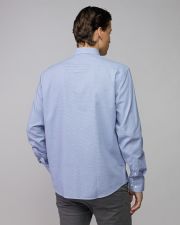 BLUE MEN'S COTTON SHIRT