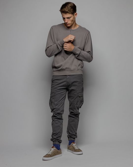 MEN'S LONG SLEEVE BUTTON T-SHIRT 1D25FW4006LS0104