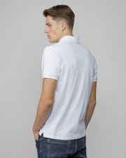 WHITE MEN'S SHORT SLEEVE POLO SHIRT