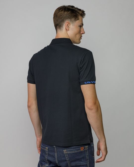 BLACK MEN'S SHORT SLEEVE POLO SHIRT 1D25FW4031SS2405