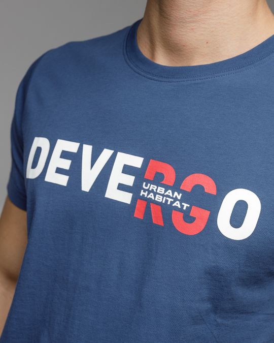 BLUE MEN'S SHORT SLEEVE T-SHIRT 1D25FW4043SS0105