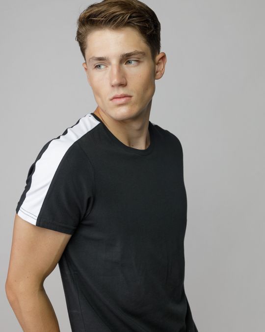 BLACK MEN'S SHORT SLEEVE T-SHIRT 1D25FW4050SS0205