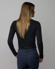 BLACK WOMEN'S LONG SLEEVE T-SHIRT