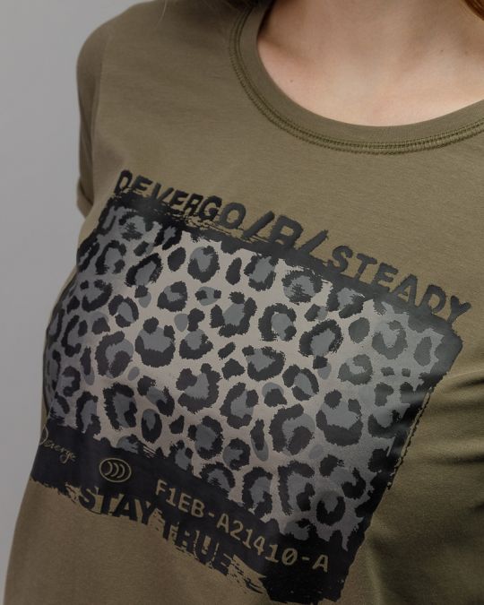 KHAKI WOMEN'S SHORT SLEEVE T-SHIRT 2D25FW4522SS0224