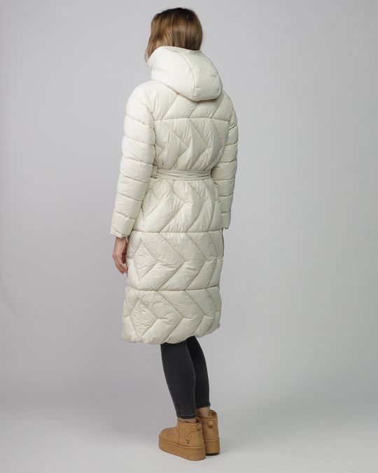 BEIGE WOMEN'S LONG WINTER COAT 2D25FW3577KA1600