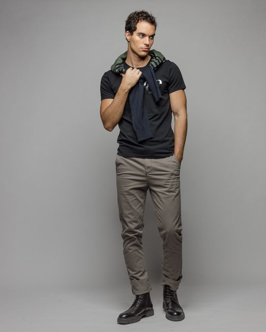 BLACK MEN'S SHORT SLEEVE T-SHIRT 1D25FW4040SS0205