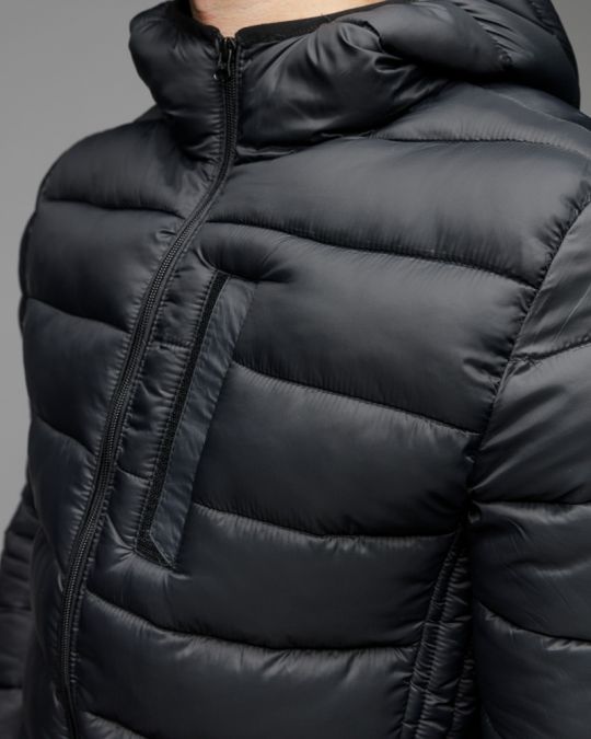 BLACK MEN'S COAT 1D25FW3039KA1600